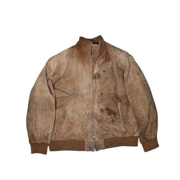 American Vintage 80s Women’s Pelle Suede Leather Jacket Made In Korea Medium - Picture 1 of 11